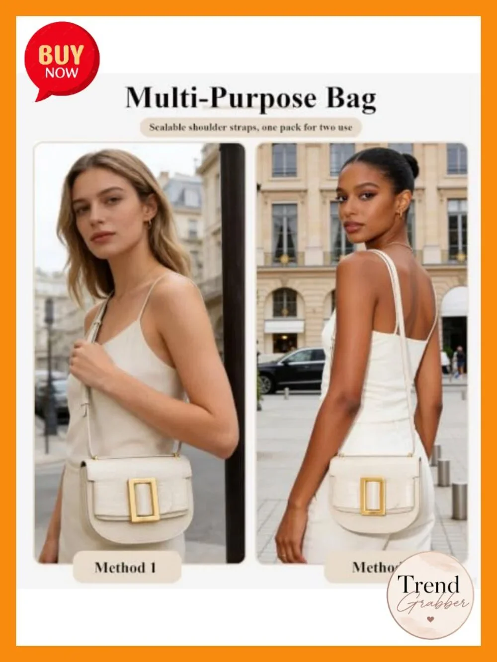 Croc Embossed Saddle Crossbody Bag with Gold Buckle
